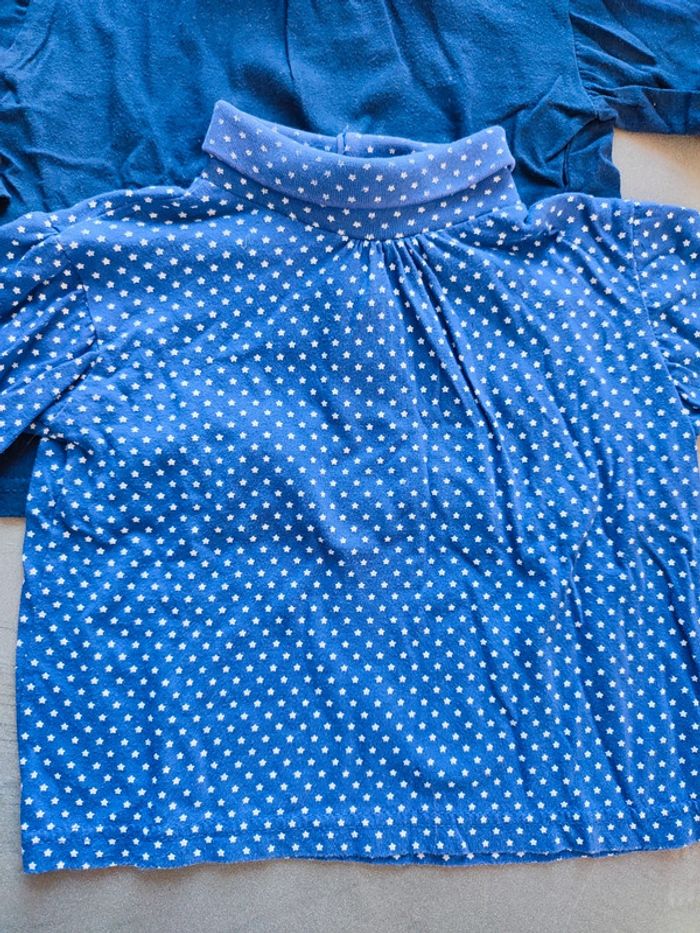 Lot de 2 sous pull bleu fille 36 mois - photo numéro 2