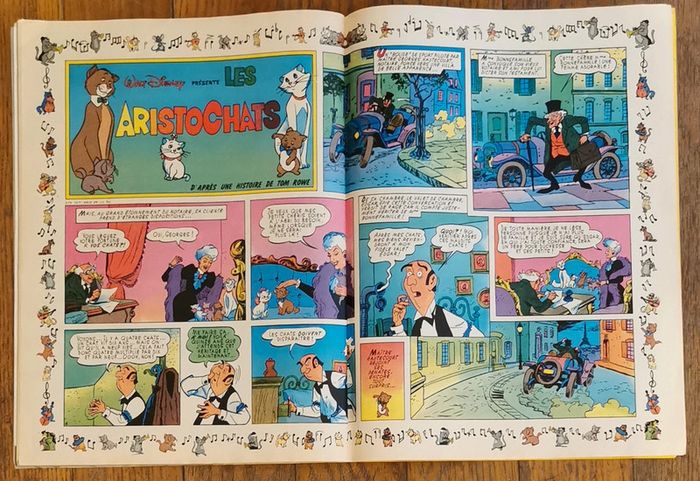 Ancien journal de mickey avec poster géant Les Aristochats 1982 N°1584 vintage - photo numéro 15