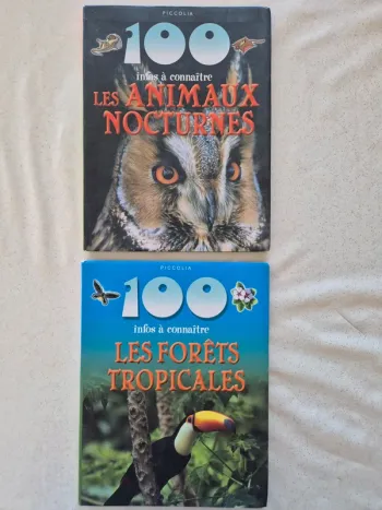 Lot de 2 livres 100 infos à connaître
