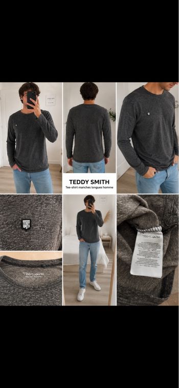 🔥 T-shirt manches longues Teddy Smith – Taille L – Excellent état 🔥