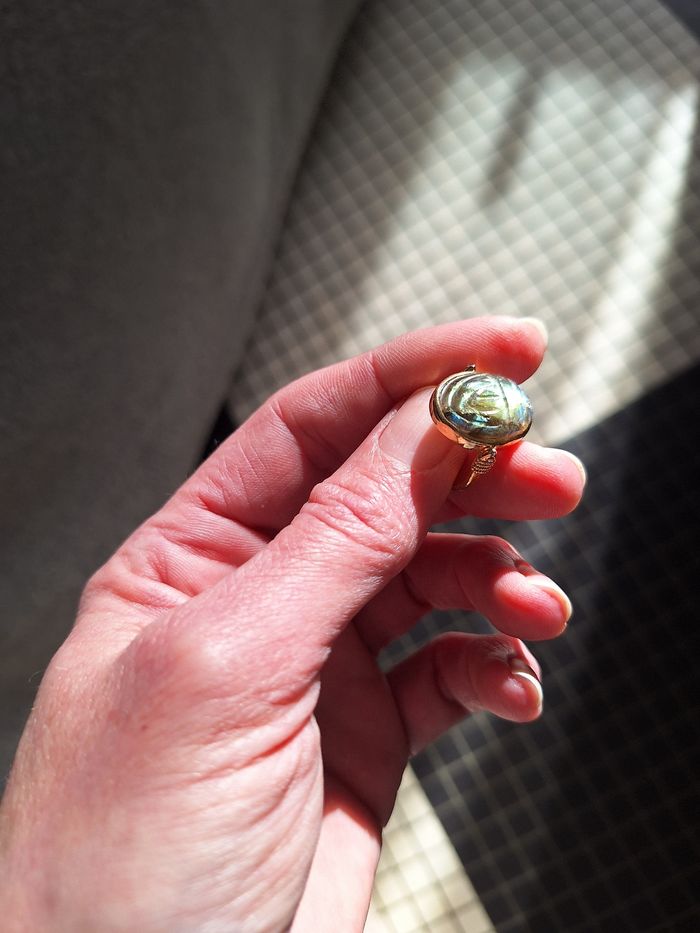 Bague labradorite forme scarabée - photo numéro 6