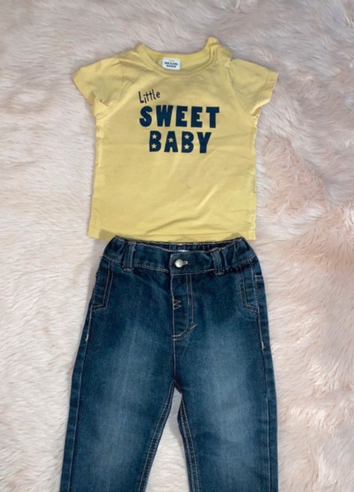 Ensemble t-shirt jean tape à l’œil