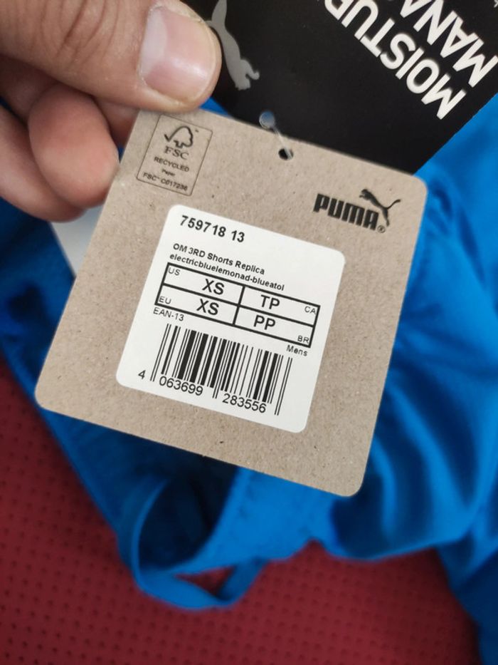 Short Foot OM Marseille+ chaussettes, Puma Authentique Officiel taille Adulte XS, Neuf - photo numéro 10