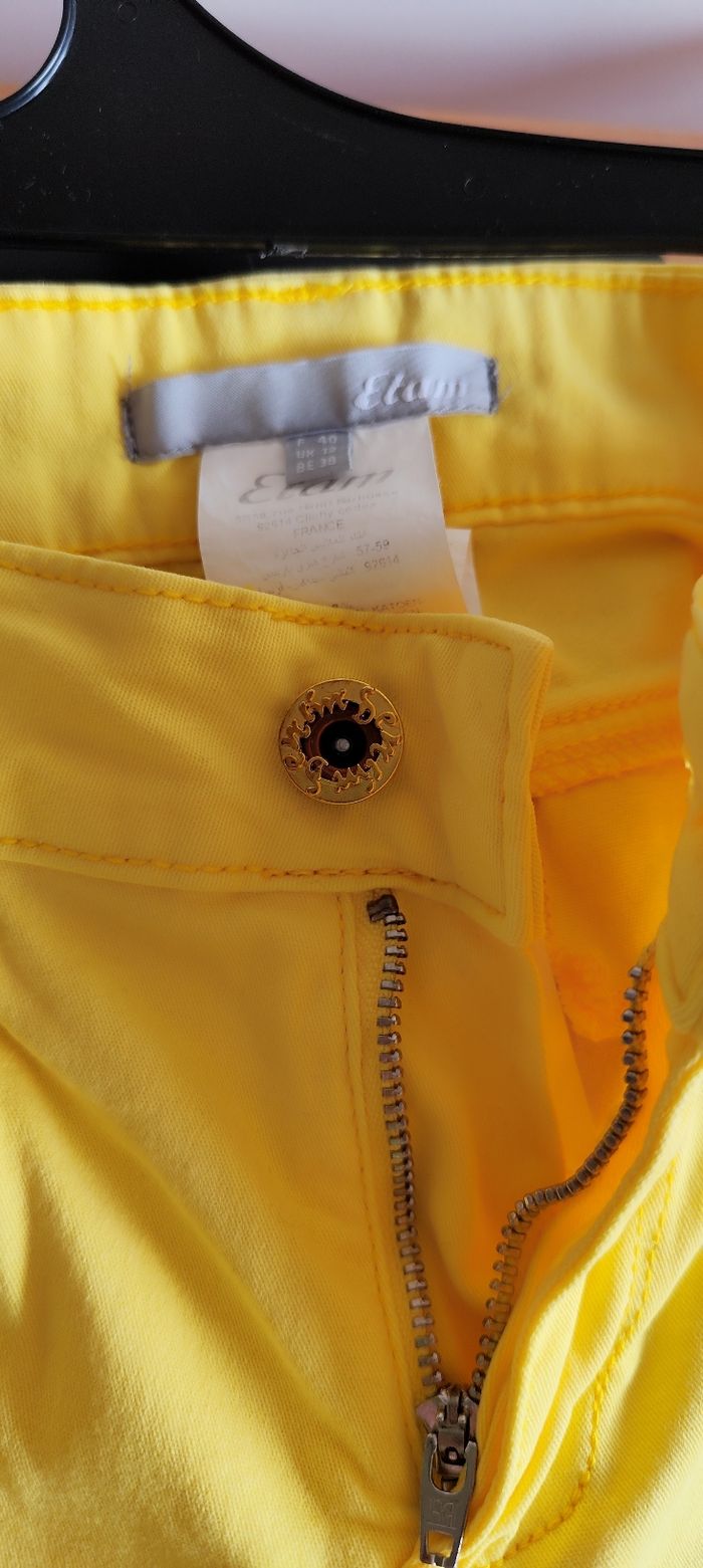 Pantalon femme taille 40 couleur jaune - photo numéro 7
