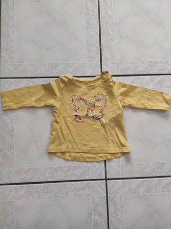 Tee shirt jaune 3 mois in extenso