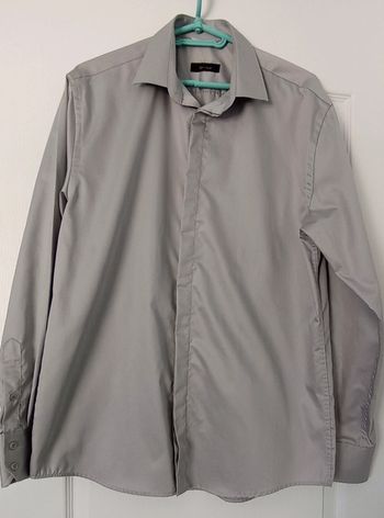 Chemise satin grise brice