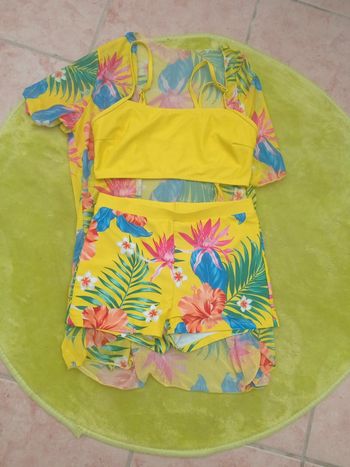Ensemble 3 pièces maillot de bain taille S