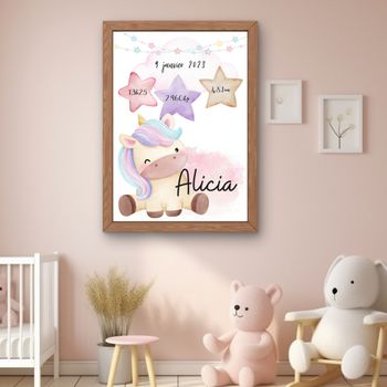 affiche naissance personnalisé