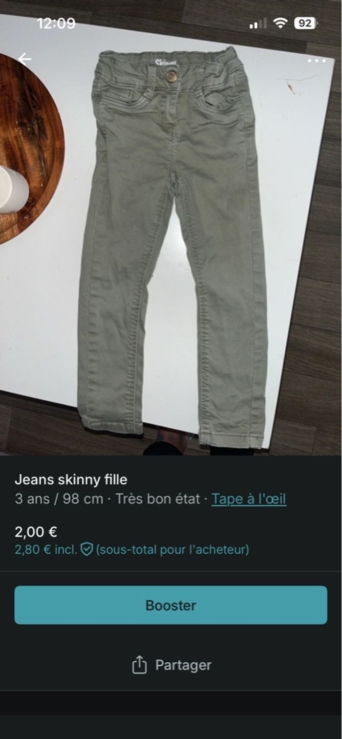 Jeans tape à l’œil fille