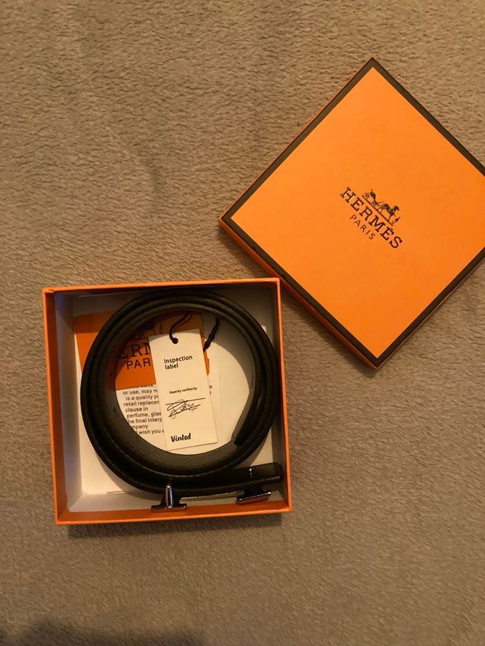 Ceinture Hermes Constance noire et argent - photo numéro 5