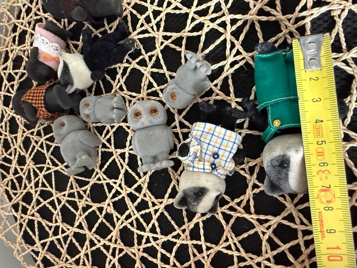 familles sylvaniennes ancien blaireau sous bois rare La famille Taupe Sylvanian Families Vintage Pai - photo numéro 3