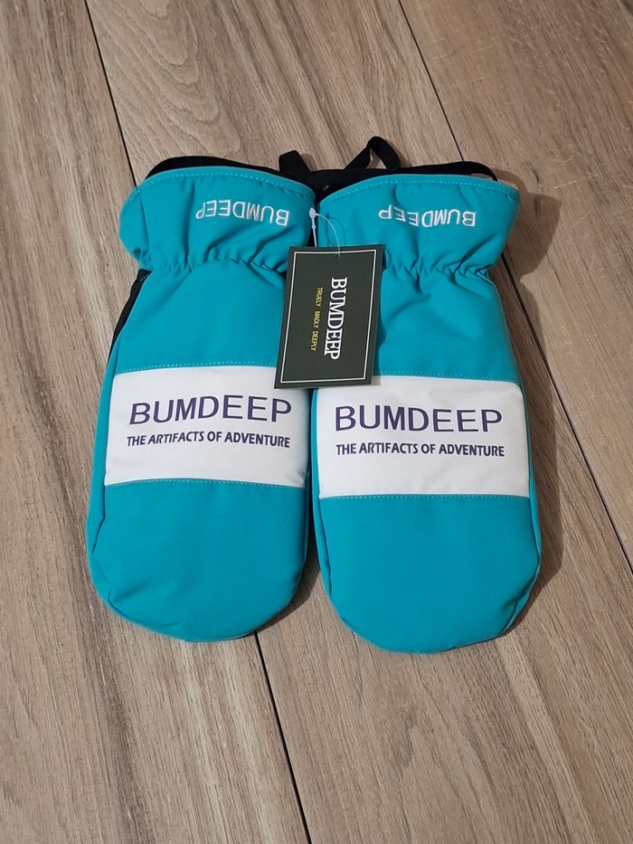 Gants ski hommes hiver chauds snowboard imperméables chaud respirant bleu