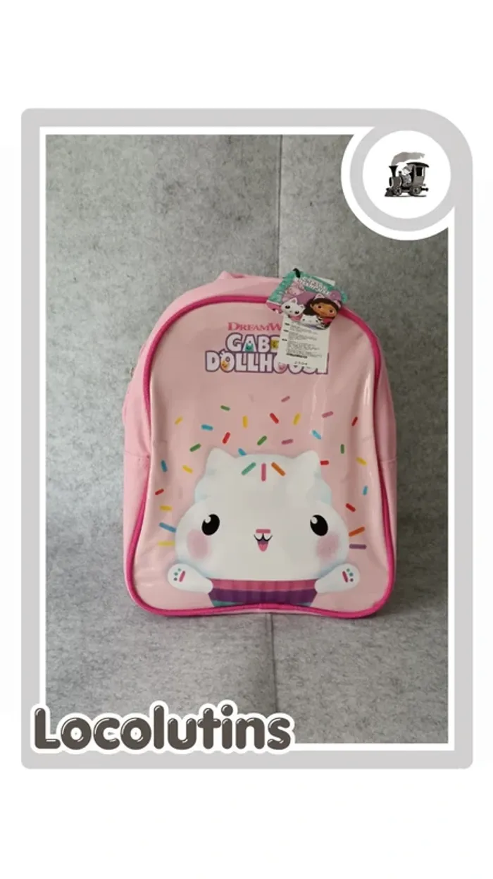 🚂 Petit sac à dos Gabby et la maison magique – motif P’tit Choux