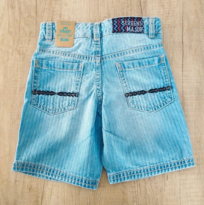 Bermuda short garçon jean bleu clair taille 3 ans Sergent Major - photo numéro 2