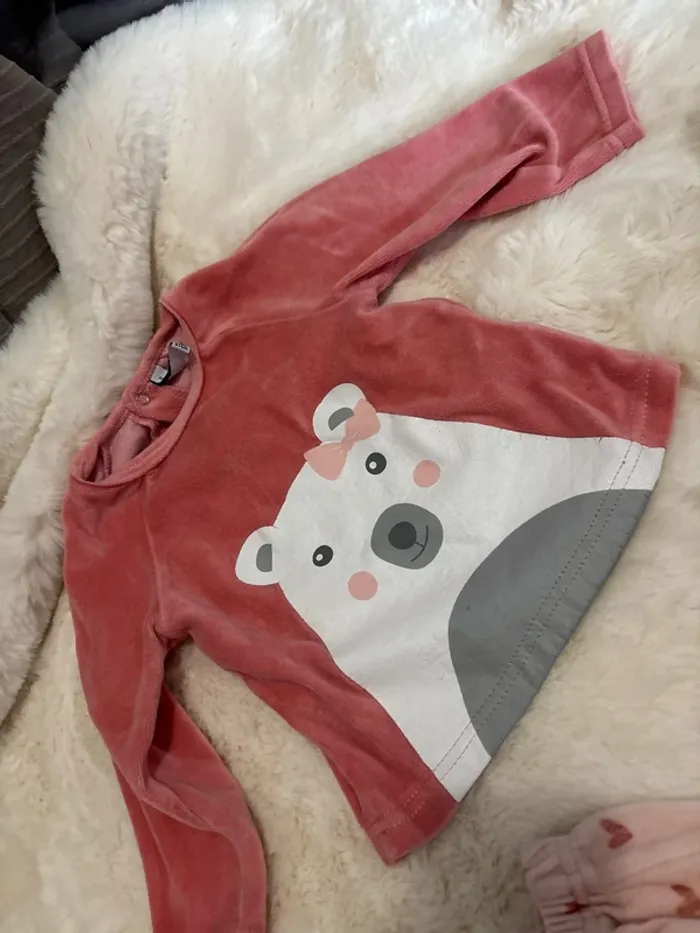 Pyjama deux pièces bébé fille 18 mois - photo numéro 2