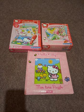 Jeux de société + puzzle hello kitty
