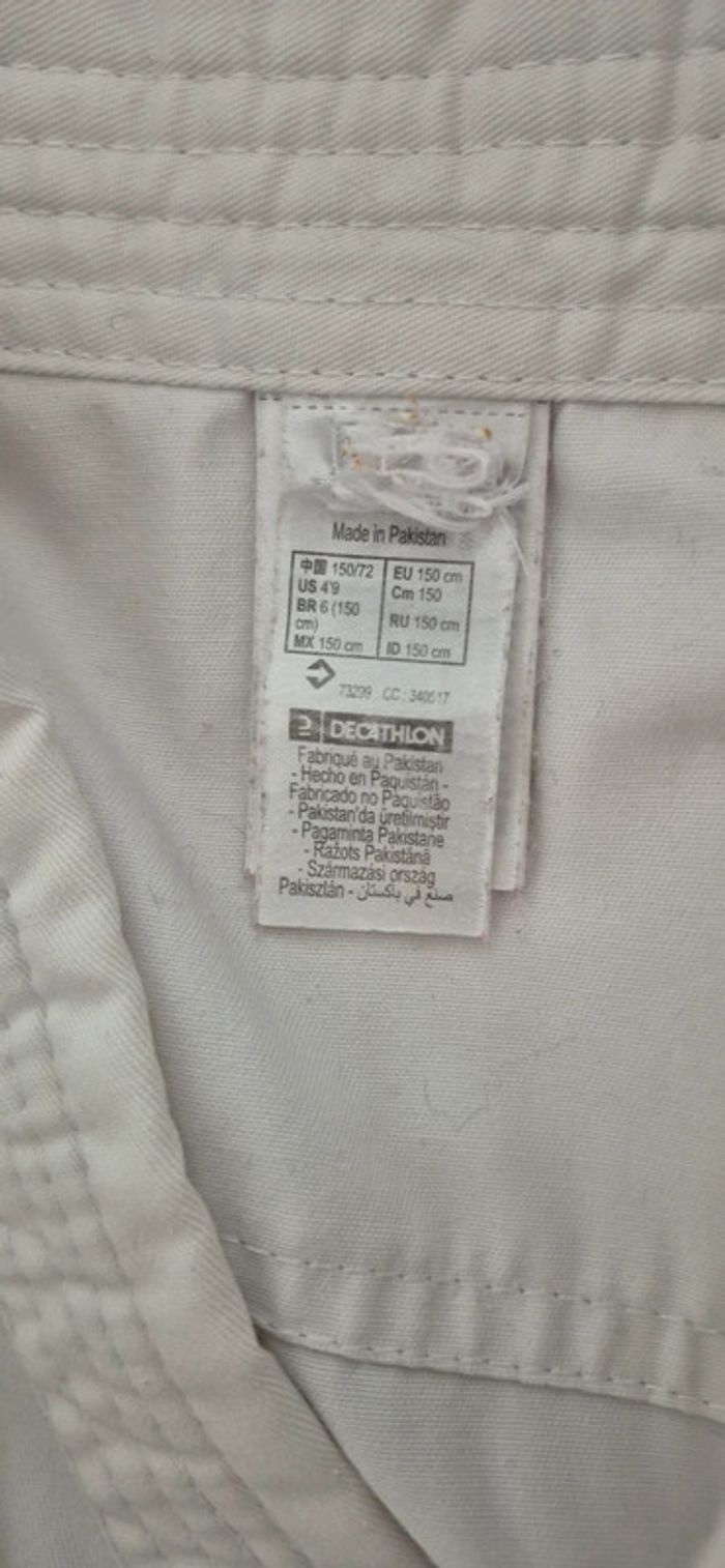 Kimono de karaté / sports de combat avec ceinture blanche outshock / décathlon - photo numéro 4