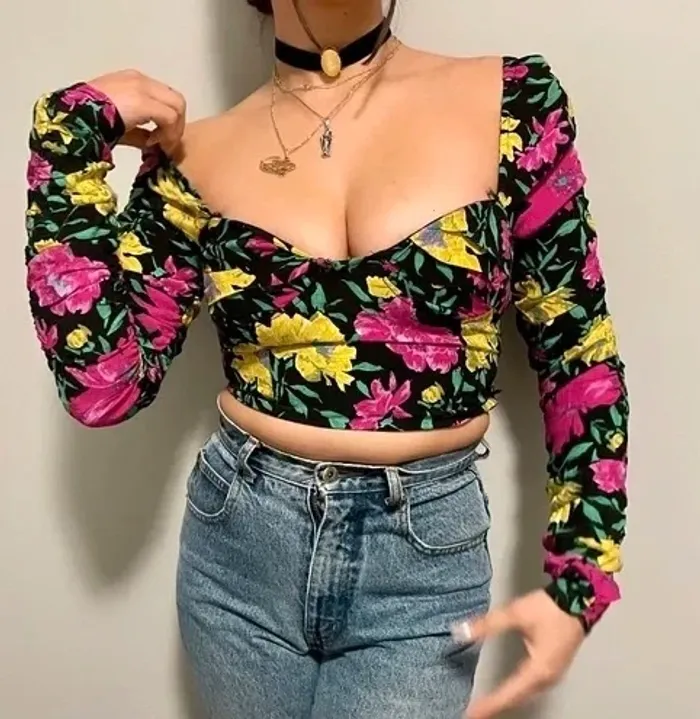 Blouse, style corset Zara Multi couleur - photo numéro 3