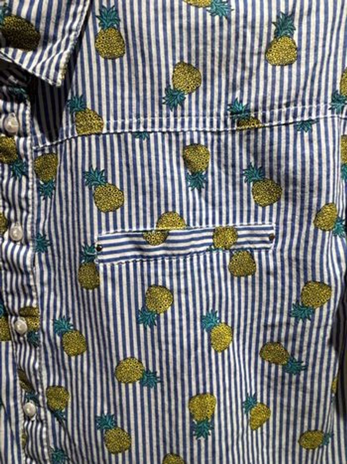 Chemise manches courtes ananas 100% coton - photo numéro 5