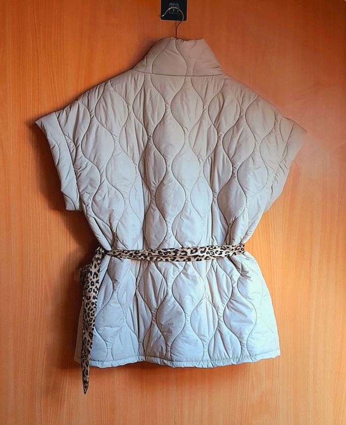 Gilet blanc gris double face matelassé sans manches convient aux taille 42 et 44 - photo numéro 3