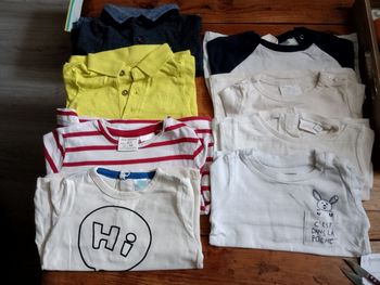 2 polos, 6 tee-shirt manches longues