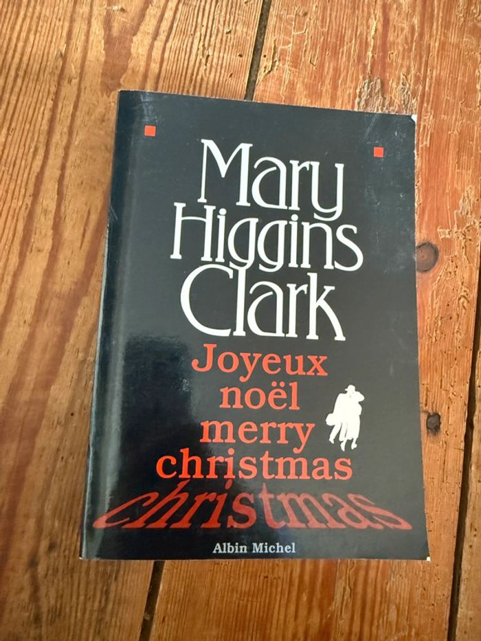 Grand livre ancien Mary Higgins Clark policier Joyeux Noël Merry Christmas Albin Michel