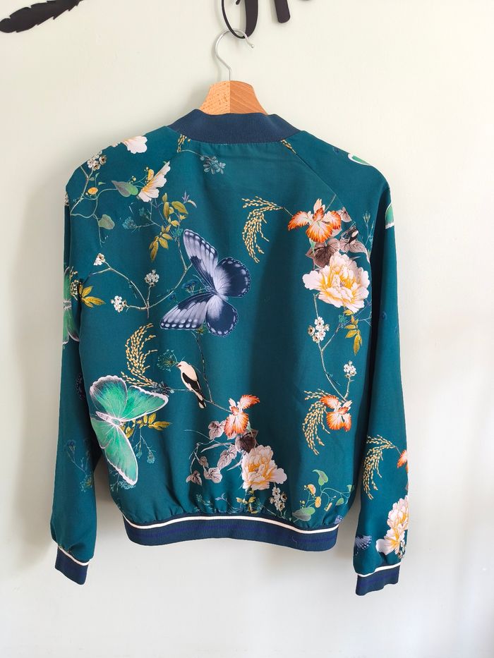 Bomber Femme - Blouson imprimé à Fleurs Asiatiques - PROMOD - photo numéro 3