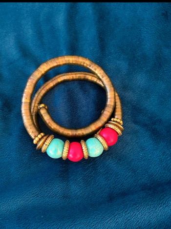 Bracelet fantaisie  métal  perles  Neuf