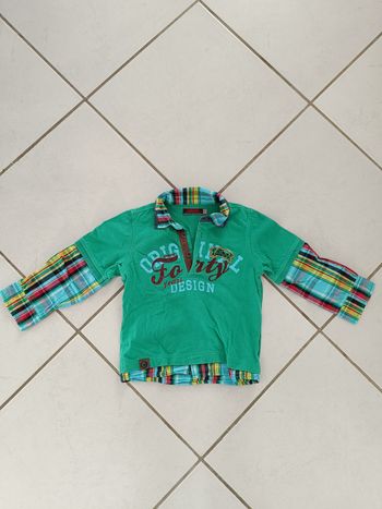haut manches longues 3 ans garçon vert catimini