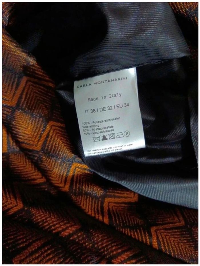 C4 blazer orange noir Carla Montanarini 38 - photo numéro 4