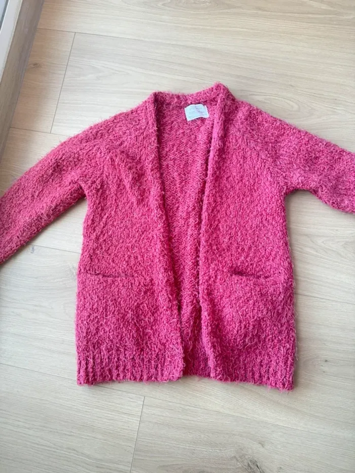 Gilet long en maille Zara
