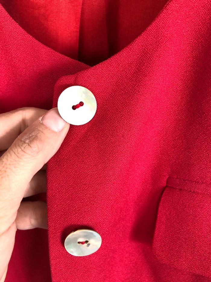 Veste rouge foncé vintage Le Look taille 36 très bon état - photo numéro 14