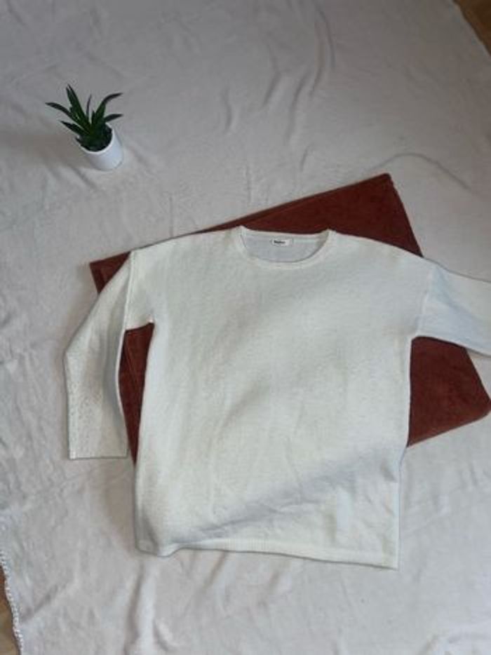 Pull en laine blanc Bizzbee pour le printemps la saison - photo numéro 2