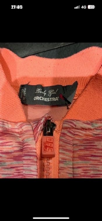 gilet zippe  fille orchestra