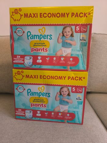 Pampers premium pants T5 - 2*74 couches