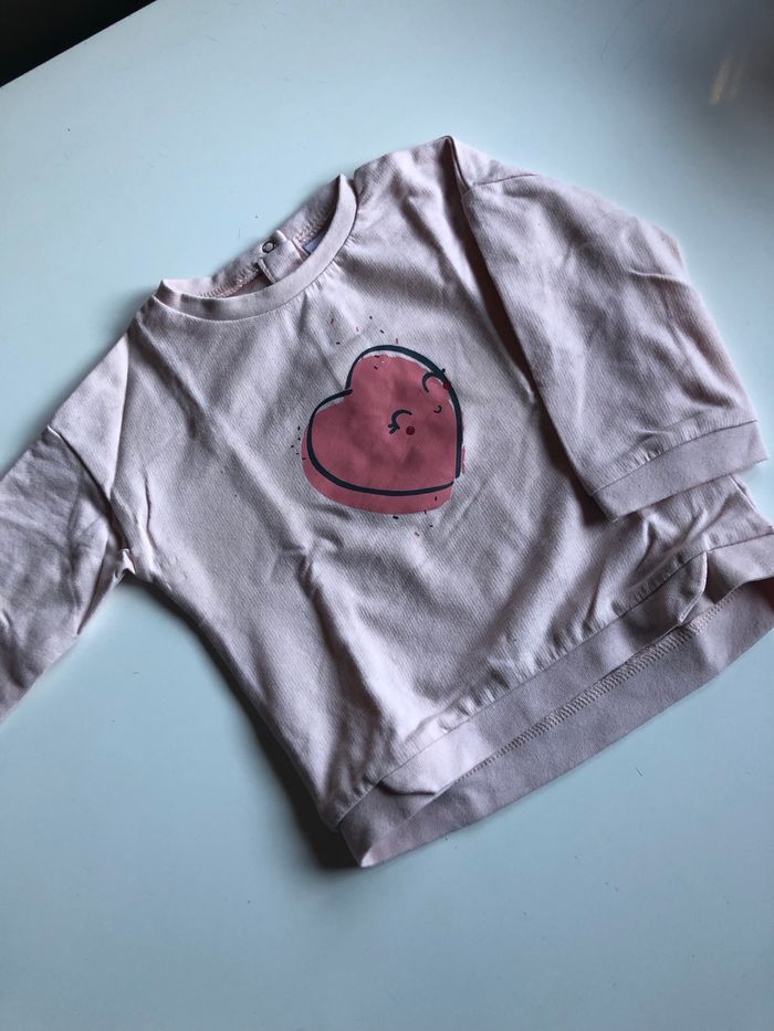 Pull fille coeur Vertbaudet