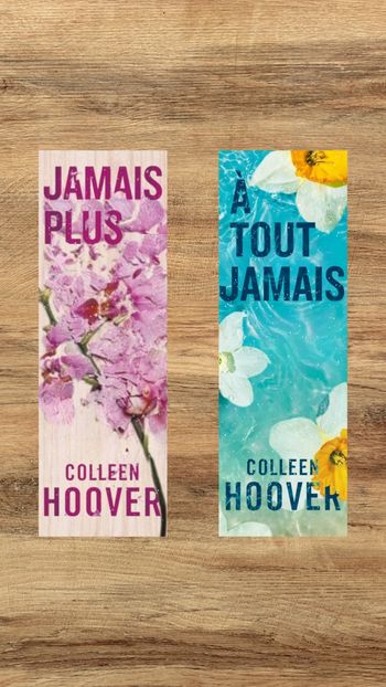 Marque page Jamais plus et à tout jamais tome 1 et 2
