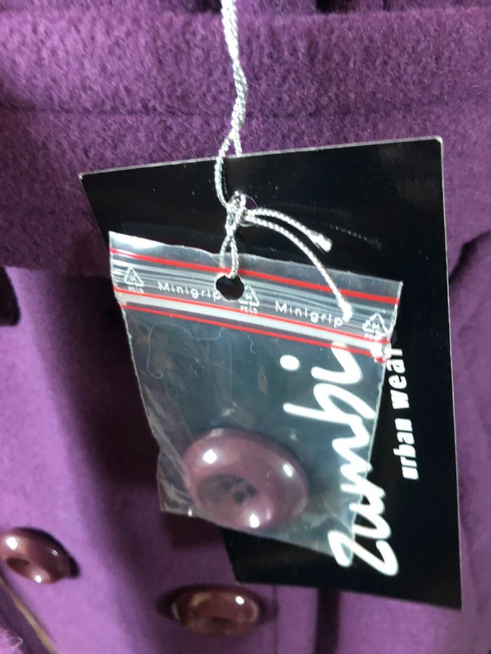 💜Superbe manteau long laine cachemire mauve neuf avec étiquette vintage 00s wool cashmere coat💜 - photo numéro 17