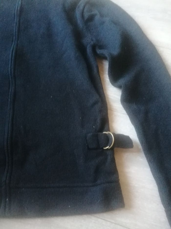 🌸Gilet côtelé noir zippé Taille 12 ans Neuf 🌸 - photo numéro 3