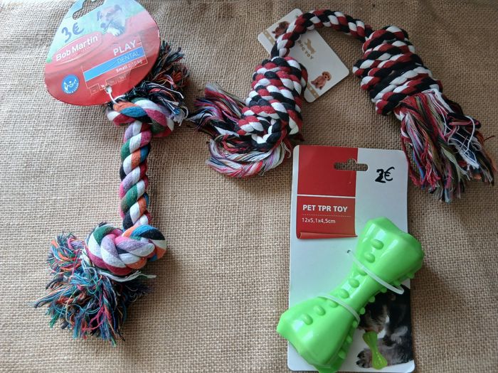 Lot de 3 jouets pour chien 2-10kg - photo numéro 1
