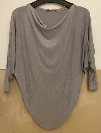 Haut col tombant gris TU