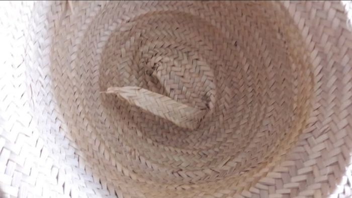 Chapeau En Paille style Orientale Fait Main Neuf - photo numéro 7