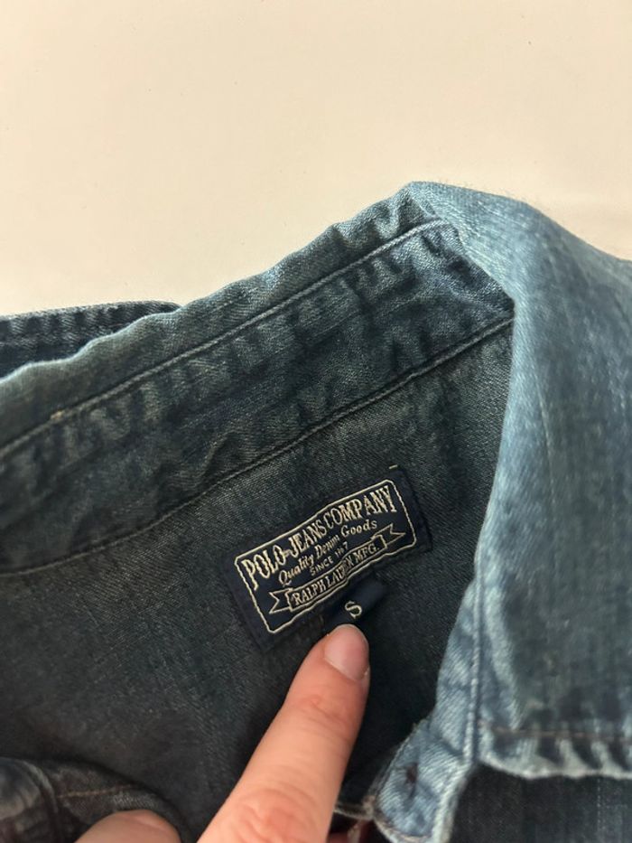 Chemise en jean Ralph Lauren – Taille S - Bleu denim - vintage - photo numéro 9