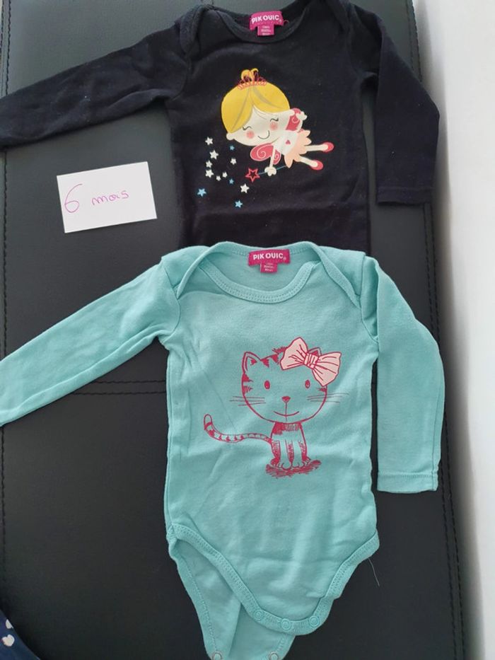 Bodys manches longues 6 mois