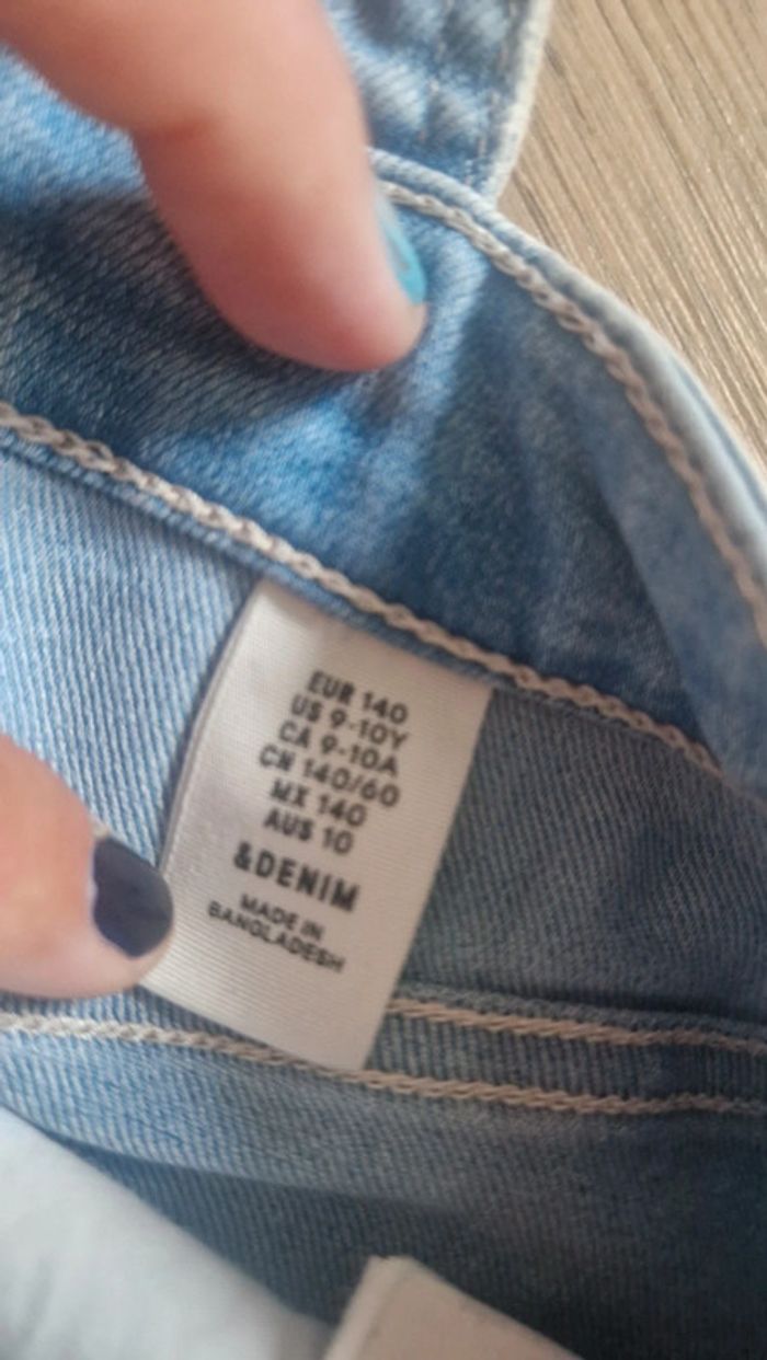 Combi short en jeans 10 ans - photo numéro 3