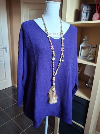 Pull violet tout doux