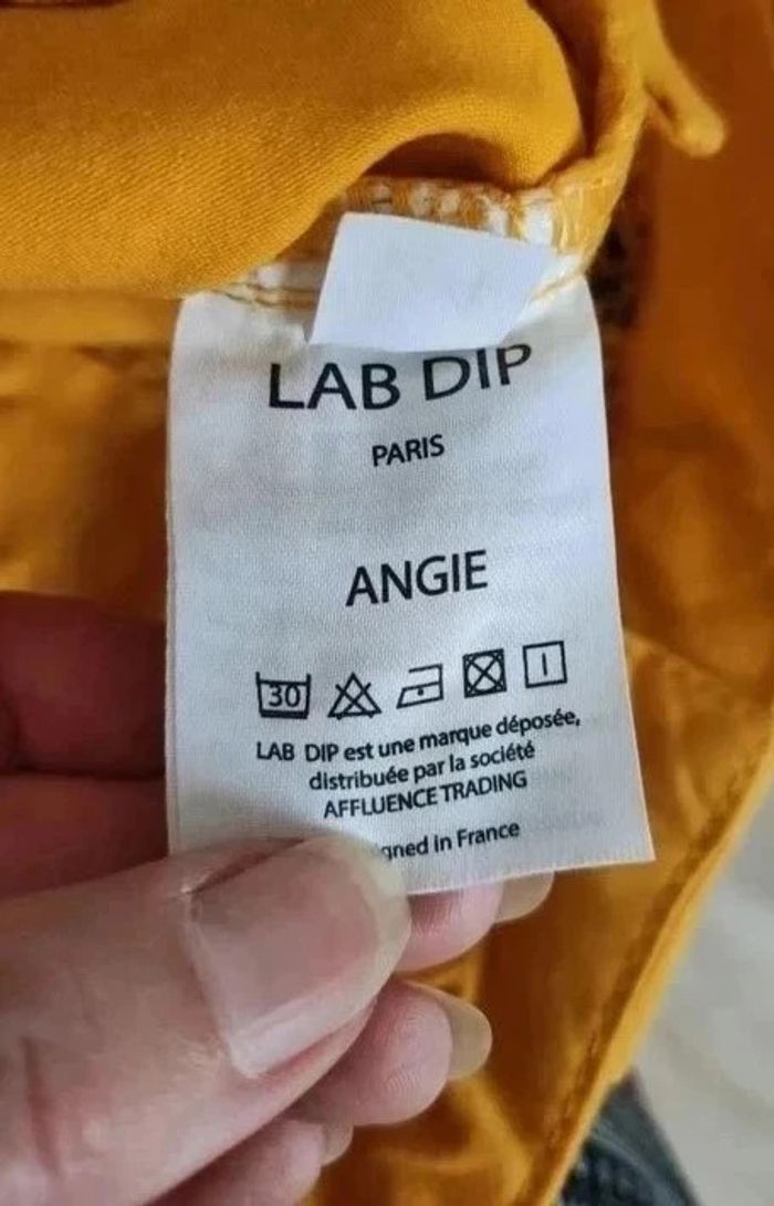 Pantalon d'été neuf jaune - Lab Dip - taille 34 - photo numéro 4
