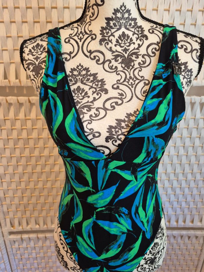 💕joli maillot de bain 1 pièce imprimé Green river étam femme T36💕 - photo numéro 5