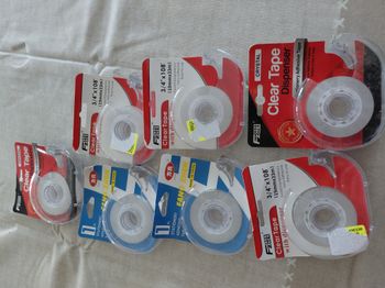 7 rouleaux de scotch transparent - neuf - plusieurs marques