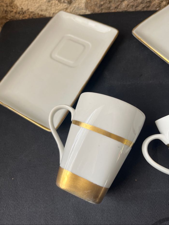 Magnifique lot de deux tasses et deux sous tasses - photo numéro 5